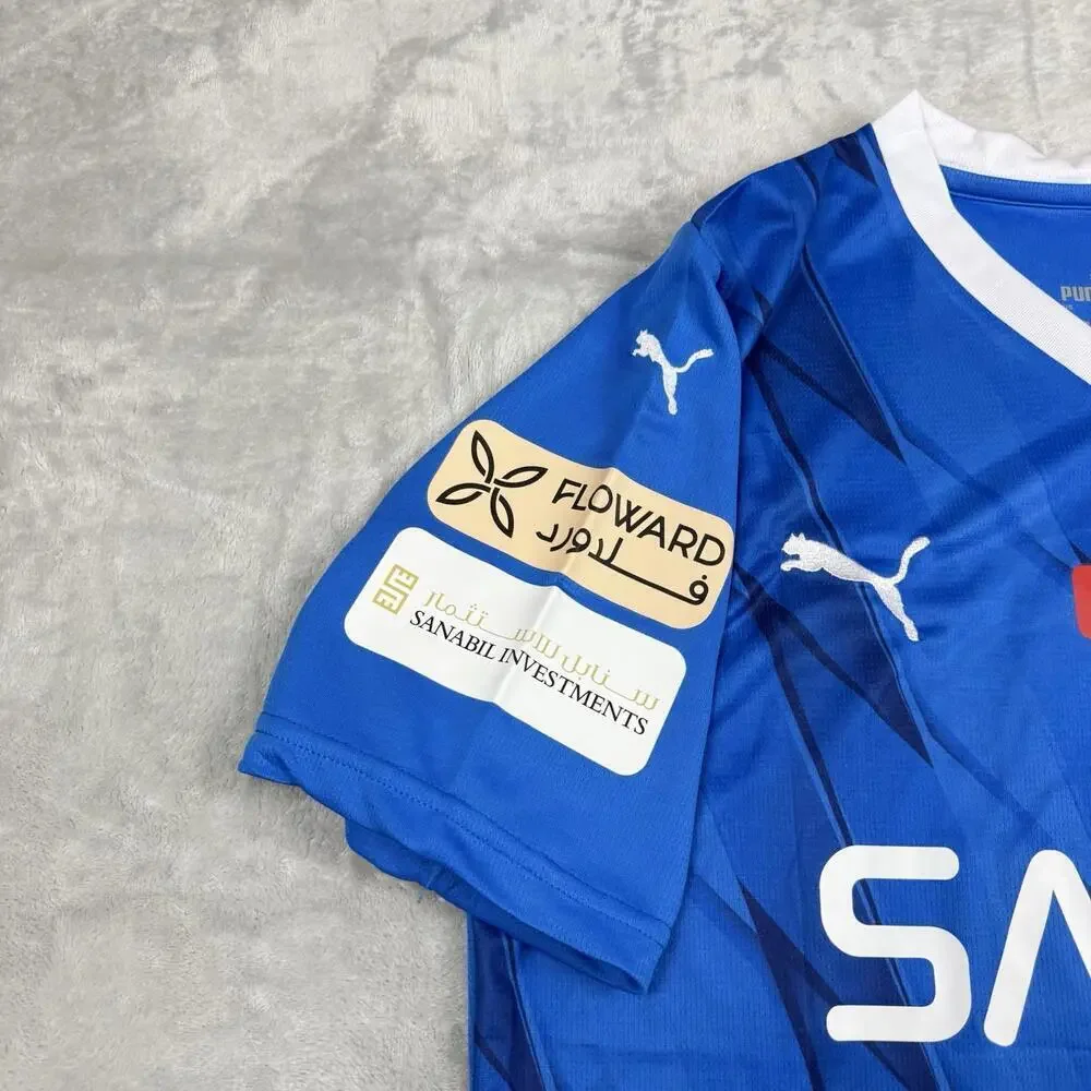 2024 Puma Al Hilal Home Football Shirt Men L Saudi Pro League Jersey Blue Arabic - Picture 3 of 10